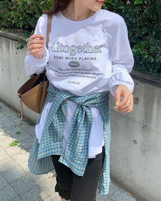 Lettering Long T-shirt
