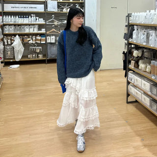 Cancan lace long skirt