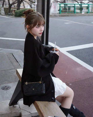 Frilled slit can-can mini skirt