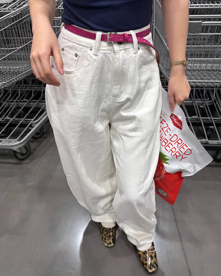 Ribbon back pocket balloon pants