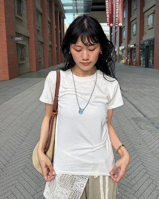Pintuck Short-Sleeve T-Shirt