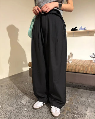 Two-pleat wide slacks