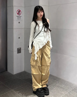 Waist String Cargo Pants