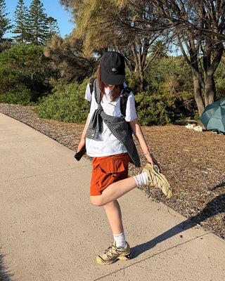 String cargo shorts