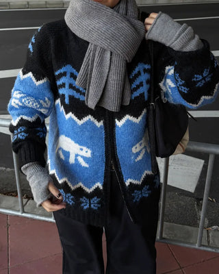 Cowichan wool knit cardigan