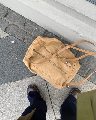 Big Square Suede Shoulder Bag