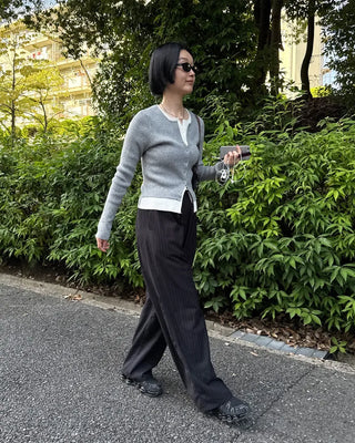 Layered-style cardigan