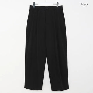Two-pleat cotton slacks