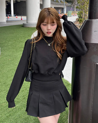 Puff cropped sweatshirt