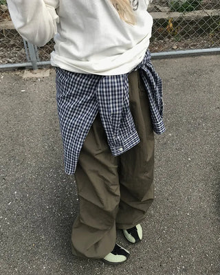Nylon wide Joker pants
