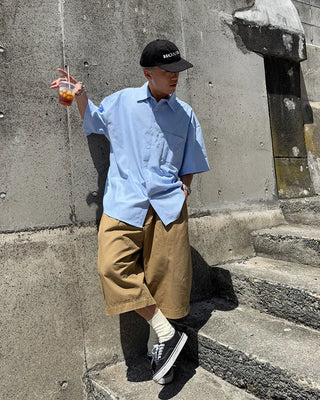 Oxford short-sleeved shirt