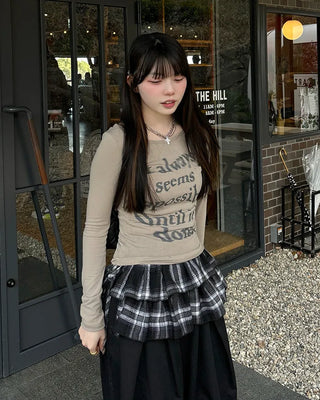 Lettering See-Through T-Shirt