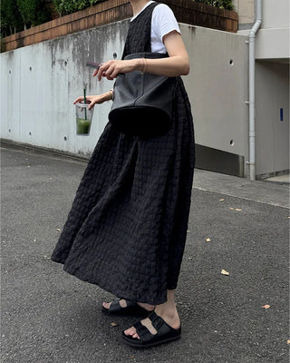 Embossed long dress
