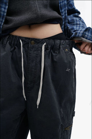 [MASONPRINCE] Textured Cotton Baggy Work Pants
