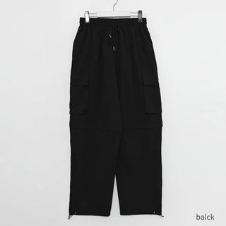 2-Way Drawstring Half & Long Cargo Pants