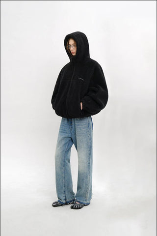 [MASONPRINCE] Fleece Hooded Jacket