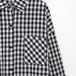 Loose check shirt