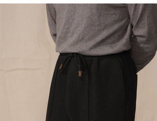 [CULTUM] Knit Drawstring Straight Pants