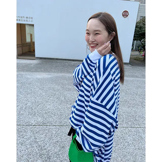 Striped oversized t