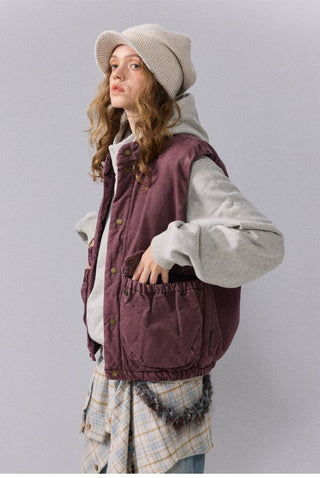 [Monterest] Washed Cotton Padded Work Vest