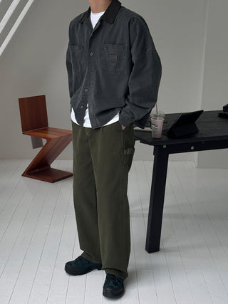 Slow Pigment Crop Work Shirt
