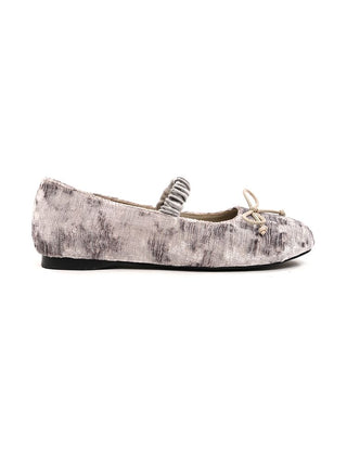 [Moromoro2] Velvet Bow Ballet Flats