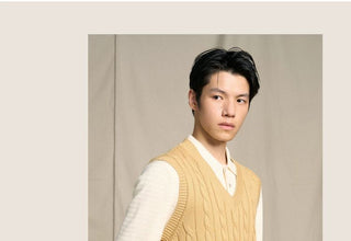 [CULTUM] Pima Cotton Cable Knit Sweater Vest