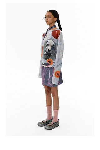 CONP Mesh Graphic Long Sleeve (White)