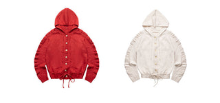 [NECY] Love Drawstring Hoodie Cardigan (2color)
