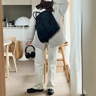 Long cream denim