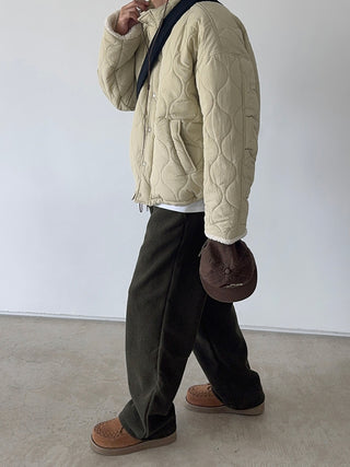 Steady Fleece-Lined Corduroy Wide Pants