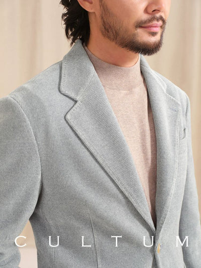 [CULTUM] Knitted Corduroy Blazer