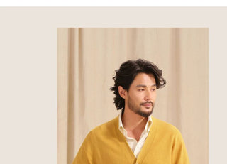 [CULTUM] V-Neck Cotton Cashmere Blend Cardigan