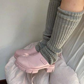Knitted warmer socks