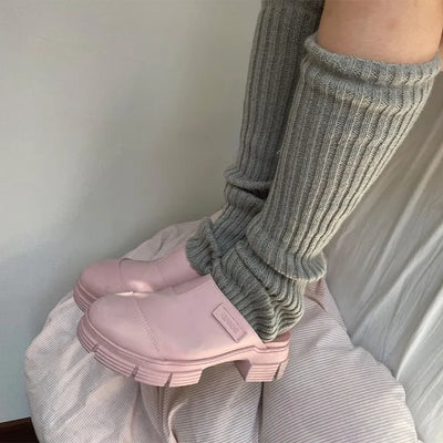 Knitted warmer socks