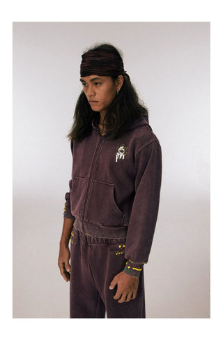 [CONP] Jamaica Beaded Zip-Up Sweatshirt