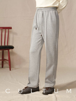 [CULTUM] Knit Drawstring Straight Pants