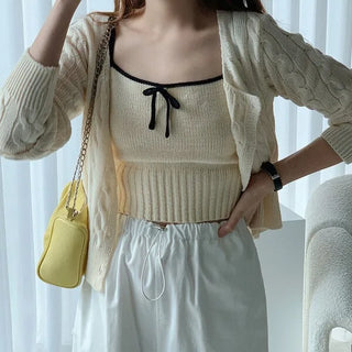 Cable cardigan