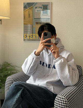 SUNDAY String Fleece Hoodie (4 colors)