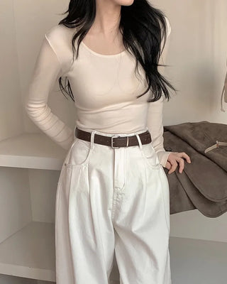 Round spandex T-shirt