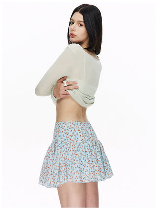 [NECY] Romantic Blossom Flare Skirt