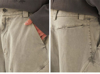 [Monterest] Washed Cotton Pleated Wide Leg Pants