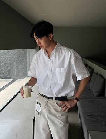 Oxford Oversized Short Sleeve Shirt (5 colors)