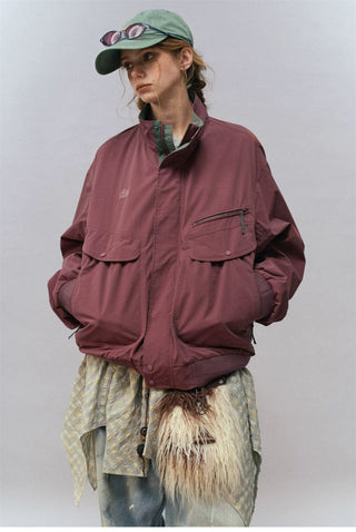 [Monterest] Water-Resistant Stand Collar Work Jacket