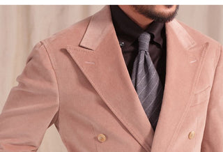 [CULTUM] Double-Breasted Cotton Corduroy Suit Set