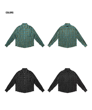 [MASONPRINCE] Salt Shrink Distressed Check Sun-Proof Shirt