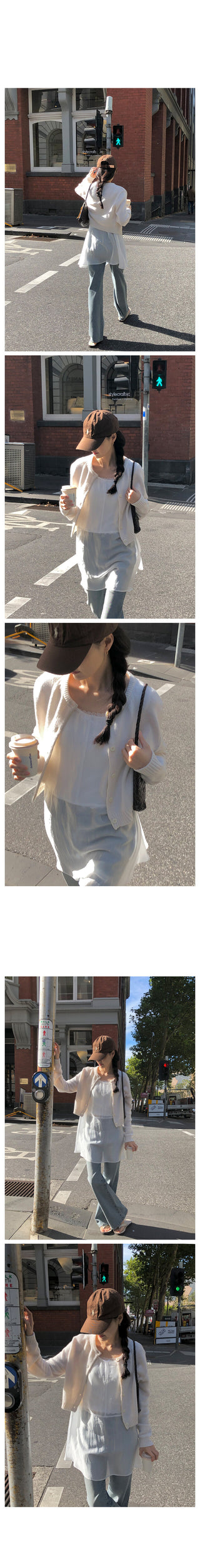 Cashmere round neck cardigan, 6 colors