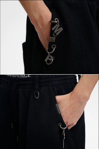 [MASONPRINCE] Washed Wide Leg Sweatpants with Metal Charms