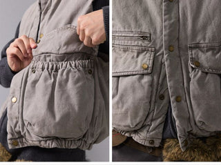 [Monterest] Washed Cotton Padded Work Vest