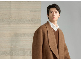 [CULTUM] Shawl Collar Belted Long Wool Coat